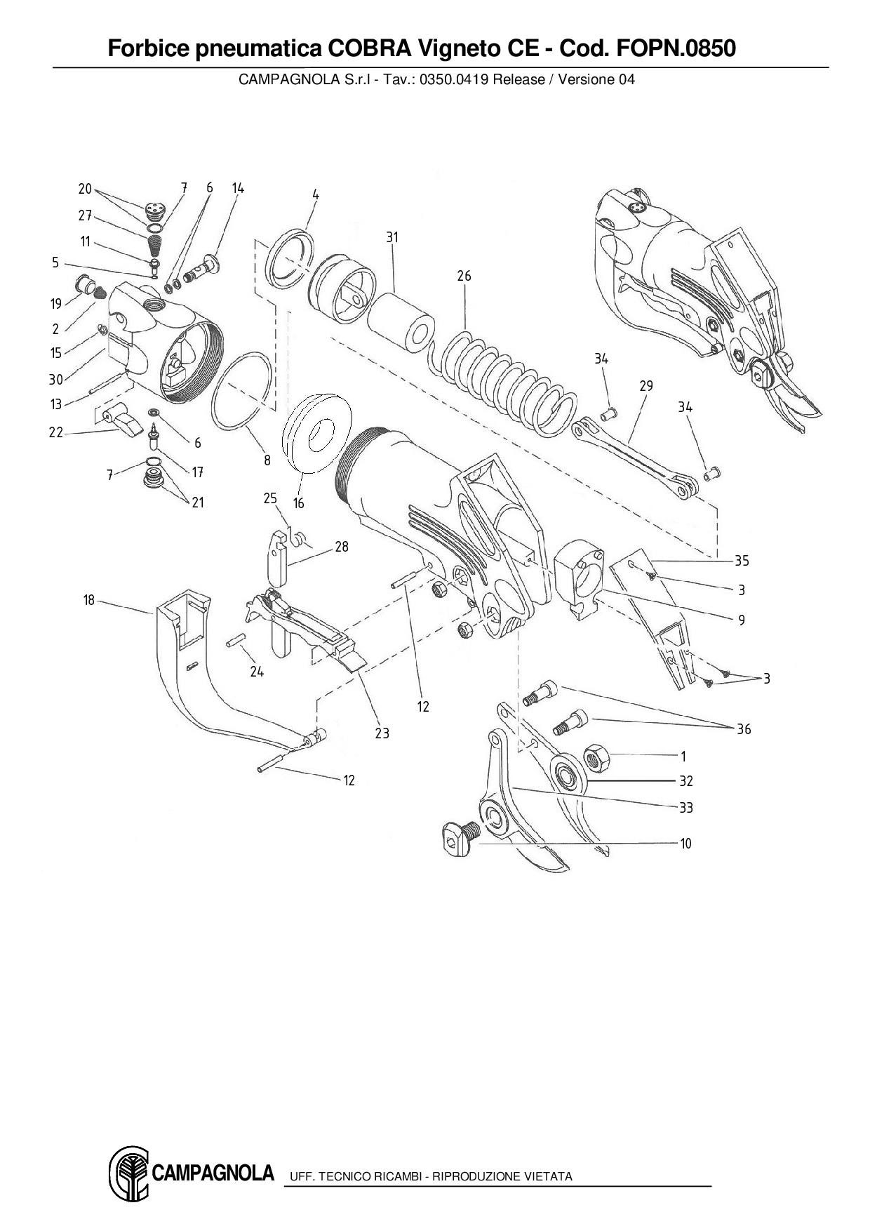 FOPN.0850_Forbice pneumatica COBRA Vigneto CE